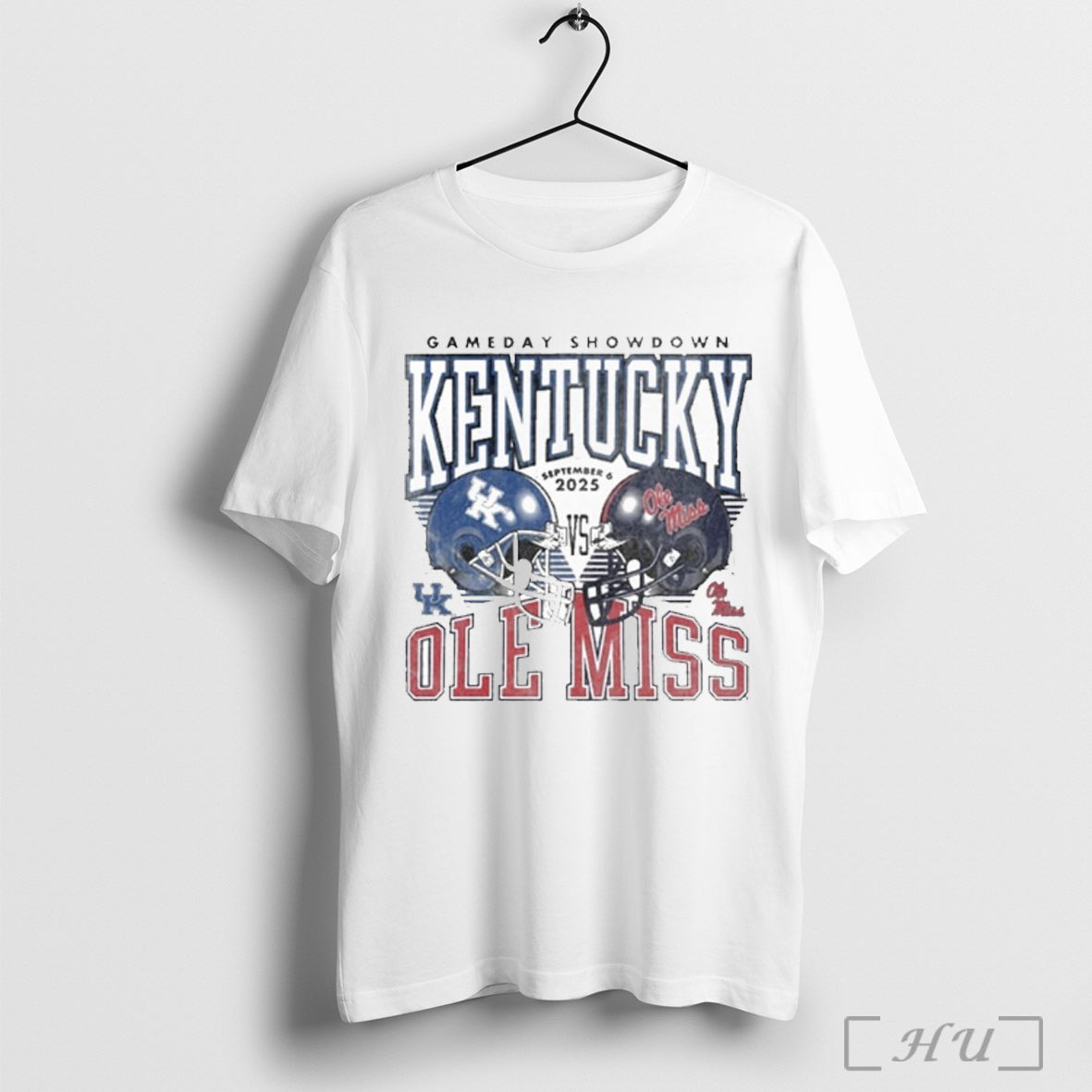 Officials 2025 Gameday Showdown Kentucky Vs Ole Miss Helmet T Shirt