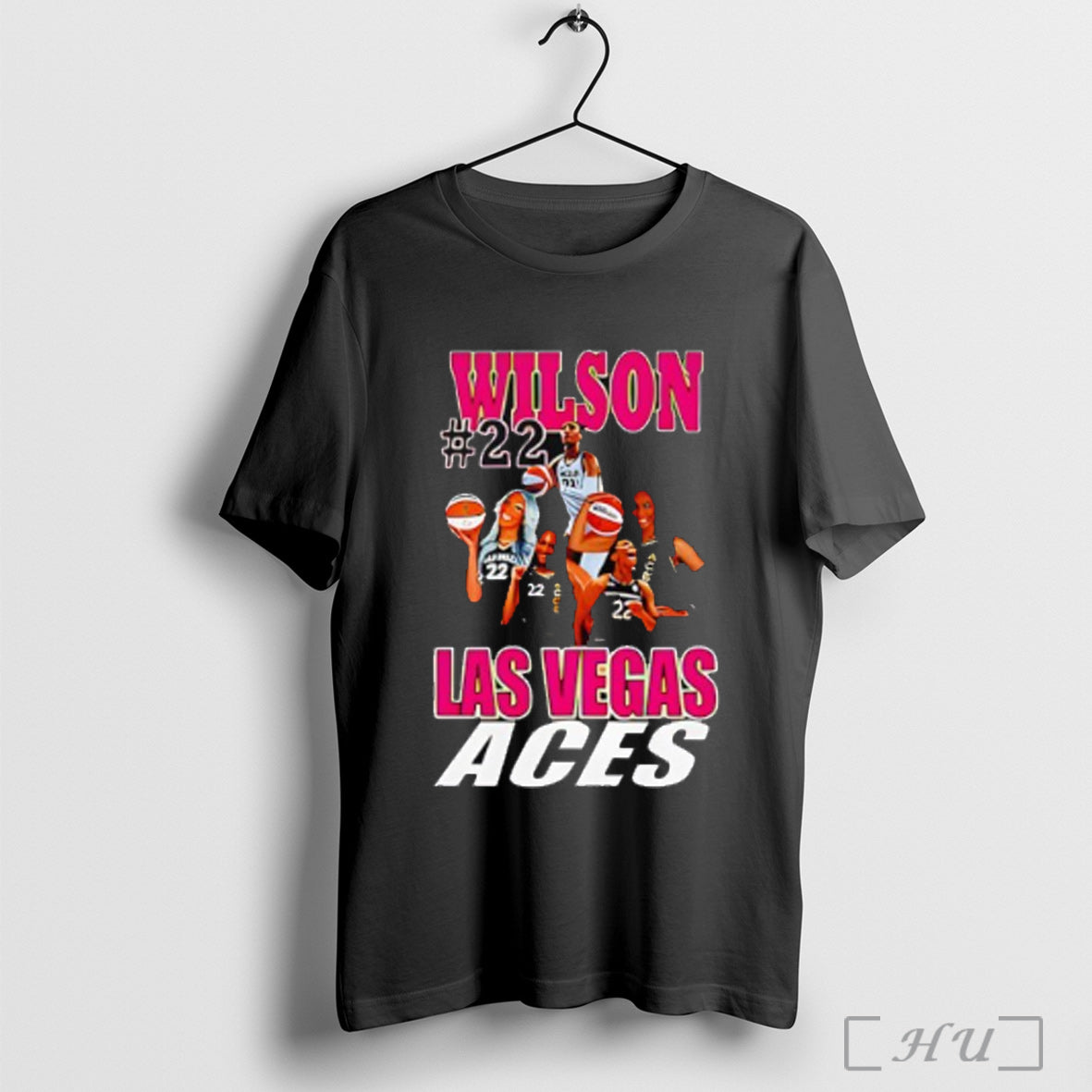 Officials Aja Wilson 22 Aces Basketball Player Graphic T Shirt