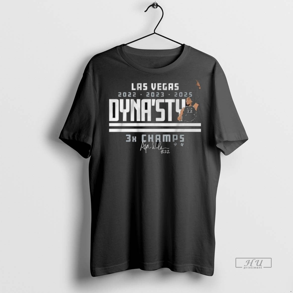 Officials Aja Wilson Dynasty Las Vegas 2022 2023 2025 3x Champs Long Sleve