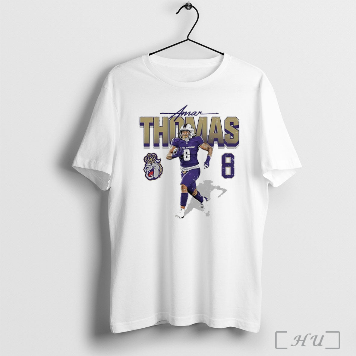 Officials Amar Thomas 8 Ncaa James Madison Dukes Football Player T Shirt