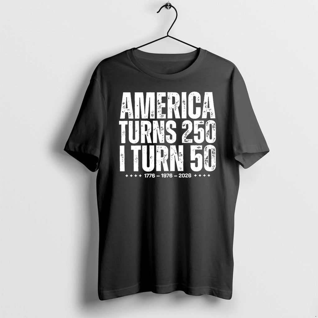 Officials America Turns 250 I Turn 50 1776 1976 2026 T Shirt Sweater