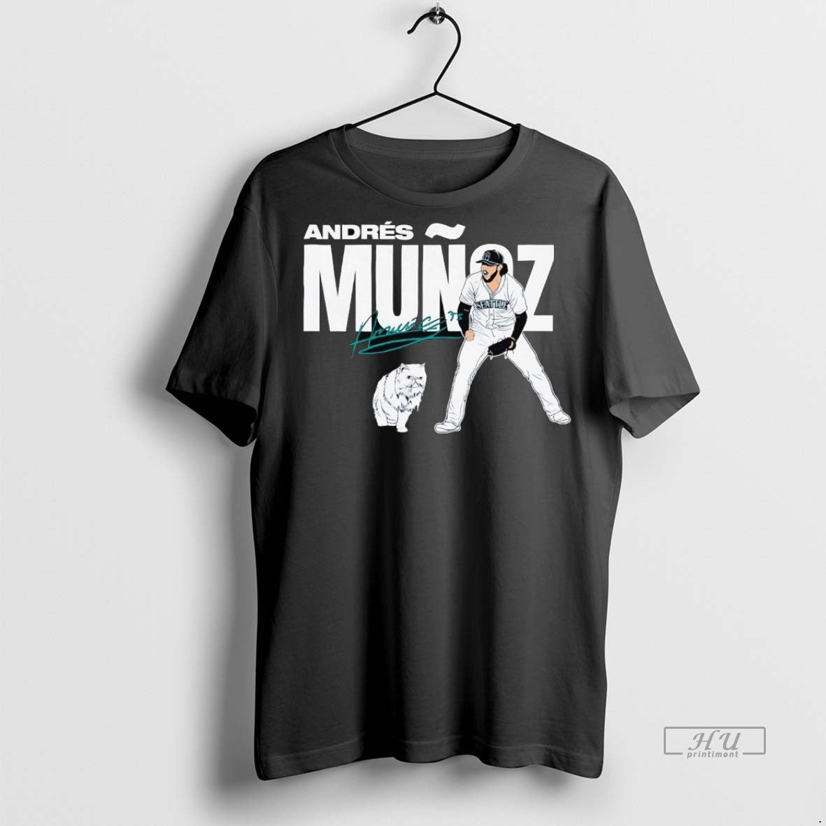 Officials Andres Munoz Shout Grumpy Cat Signature Seattle Tee Shirt Sweater