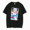 Officials Anime Girl In Hot Tub With Eggplant Premium T Shirt