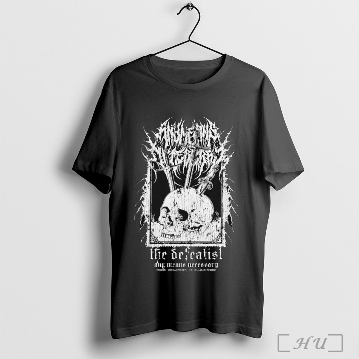 Officials Any Means Necessary The Defeatist Find Comfort In Darkness Skull Sword T Shirt
