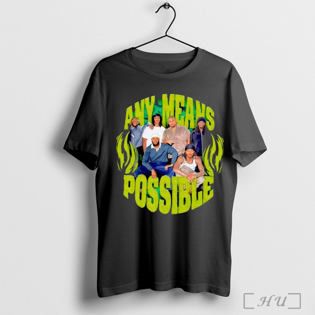 Officials Any Means Possible Retro Text And Music Band Photo T Shirt