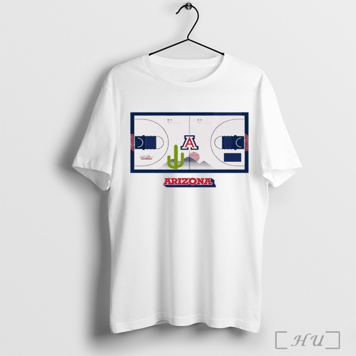 Officials Arizona Wildcats Basketball Vintage Cactus Court 2025 T Shirt