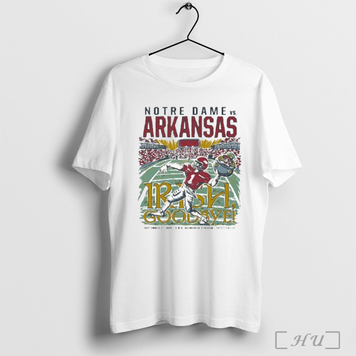 Officials Arkansas Vs Notre Dame Irish Goodbye Gameday 2025 T Shirt