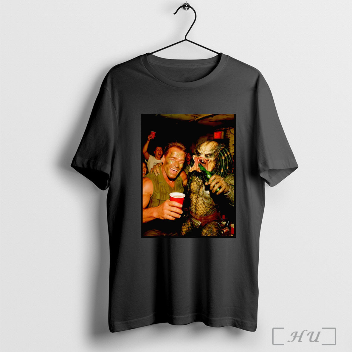 Officials Arnold Schwarzenegger And The Predator Paparazzi Style Photo T Shirt