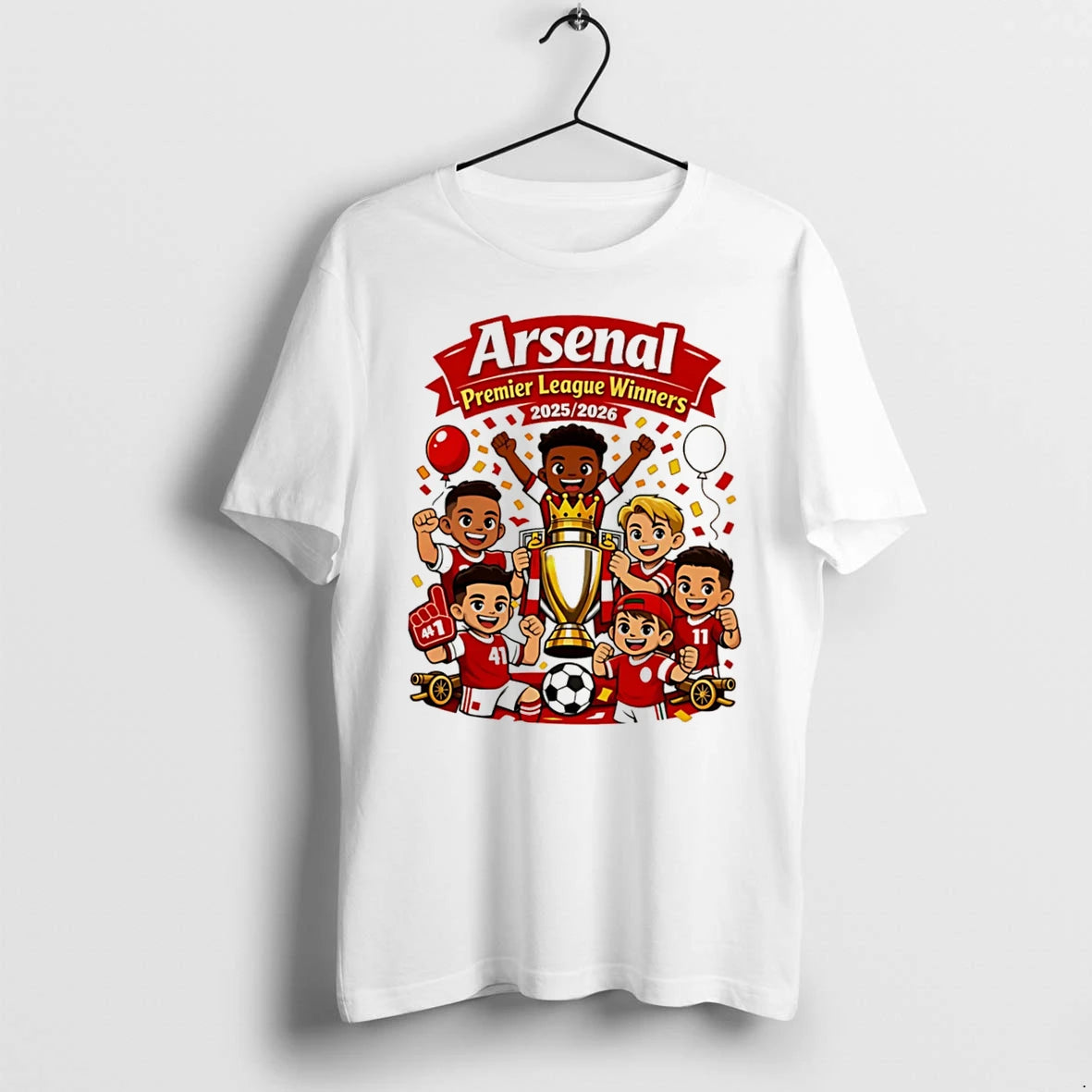 Officials Arsenal Fc 2026 Premier League Champions Caricature Tee T Shirt Sweater