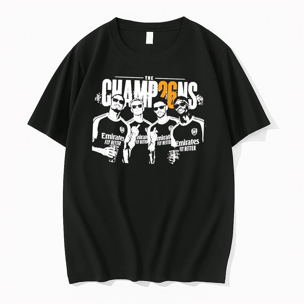 Officials Arsenal Fc Premier League Champions 25 26 Middle Finger And Smoking Tee