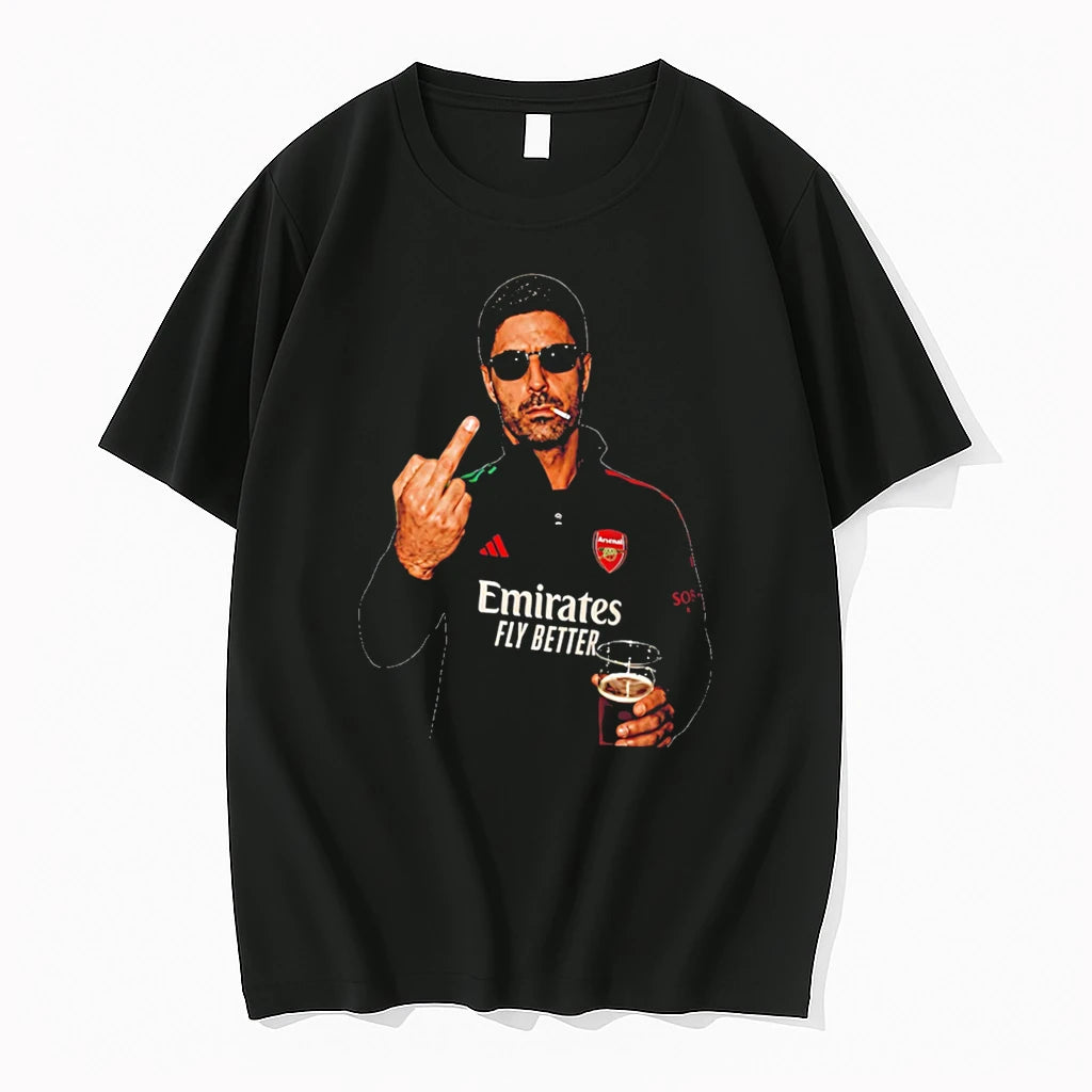 Officials Arsenal Coach Mikel Arteta Middle Finger And Beer Tee T Shirt Sweater