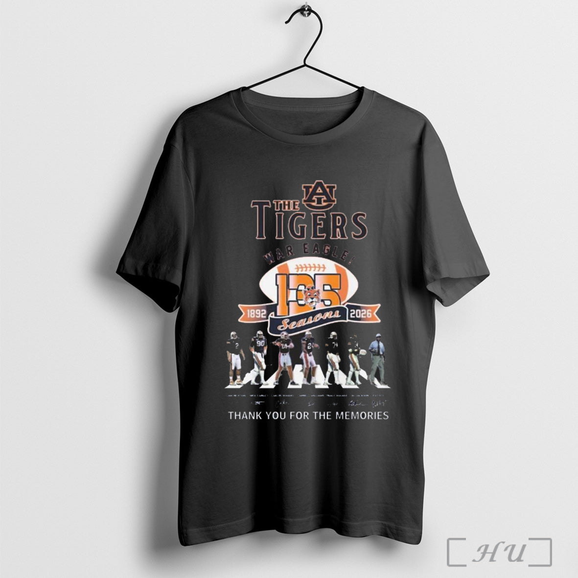 Officials Auburn Tigers War Eagle 135th Season 1892 2026 Celebration Signatures T Shirt