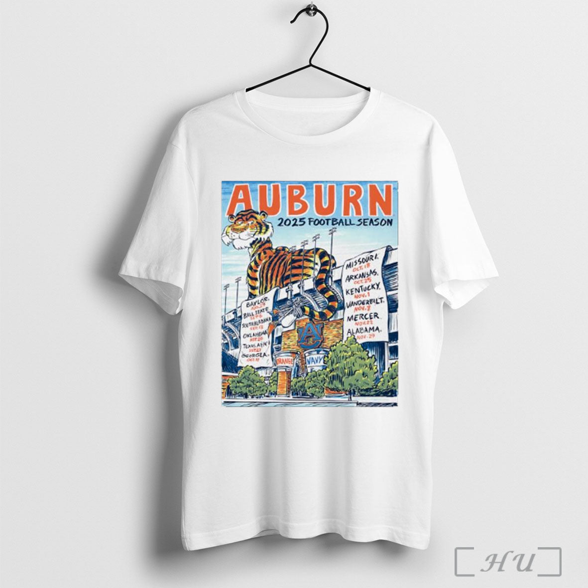 Officials Auburn Tigers Football 2025 Season Stadium Vintage Graphic T Shirt