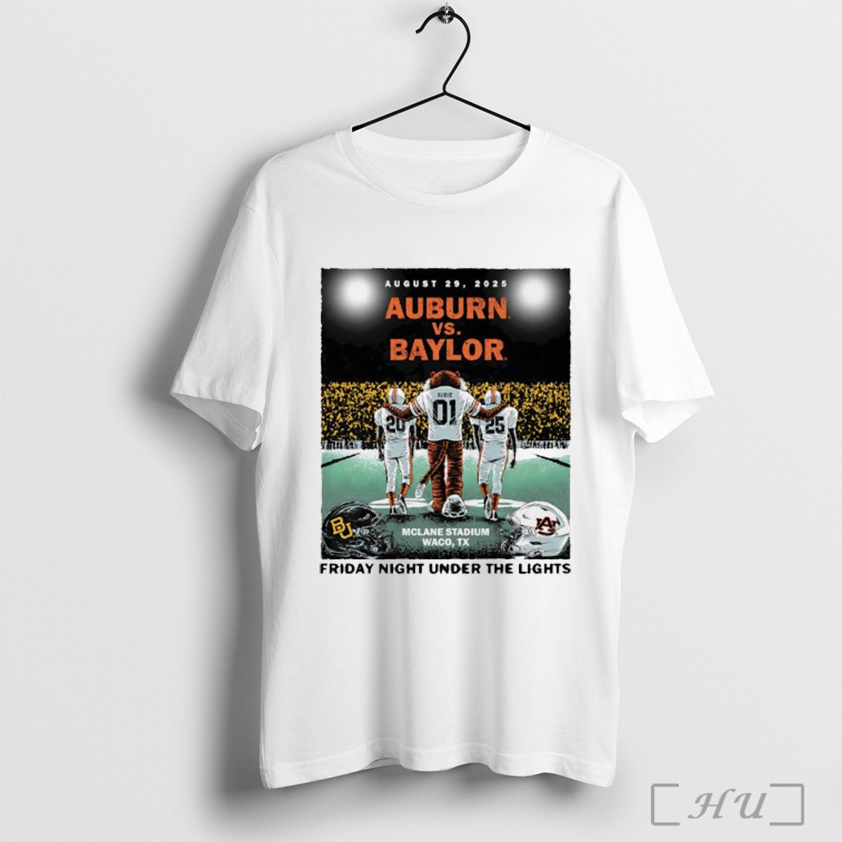Officials Auburn Tigers Vs Baylor Bears 2025 Friday Under Lights Mclane Stadium T Shirt