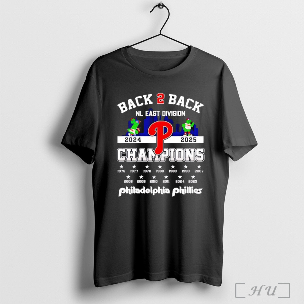 Officials Back 2 Back Nl East Division Philadelphia Phillies Champions 2025 T Shirt