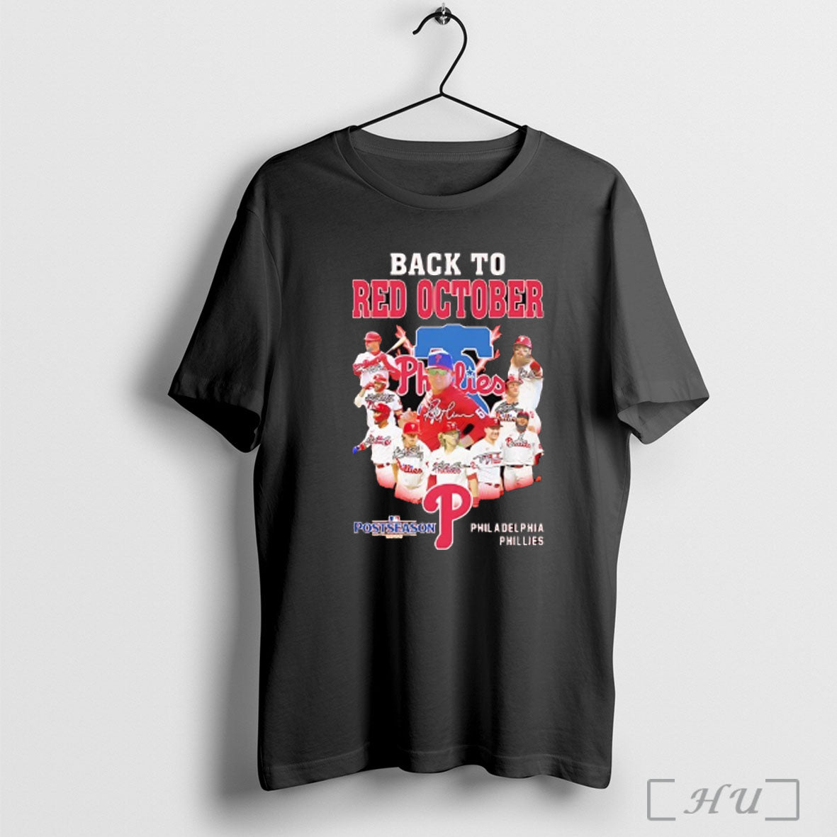 Officials Back To Red October Philadelphia Phillies 2025 Postseason Signatures T Shirt