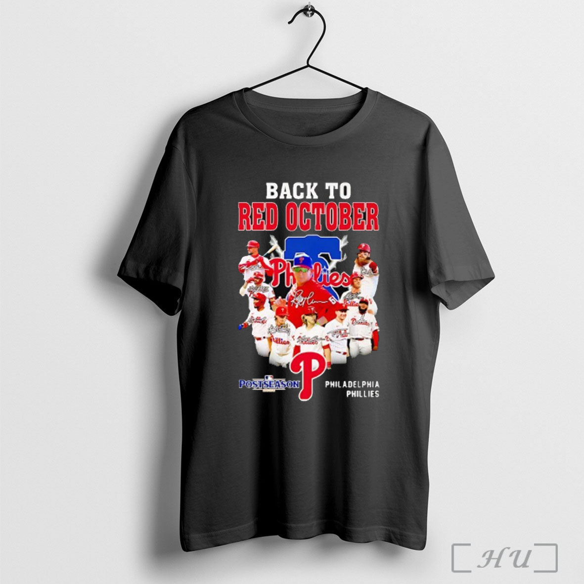 Officials Back To Red October Philadelphia Phillies Postseason 2025 Signatures T Shirt