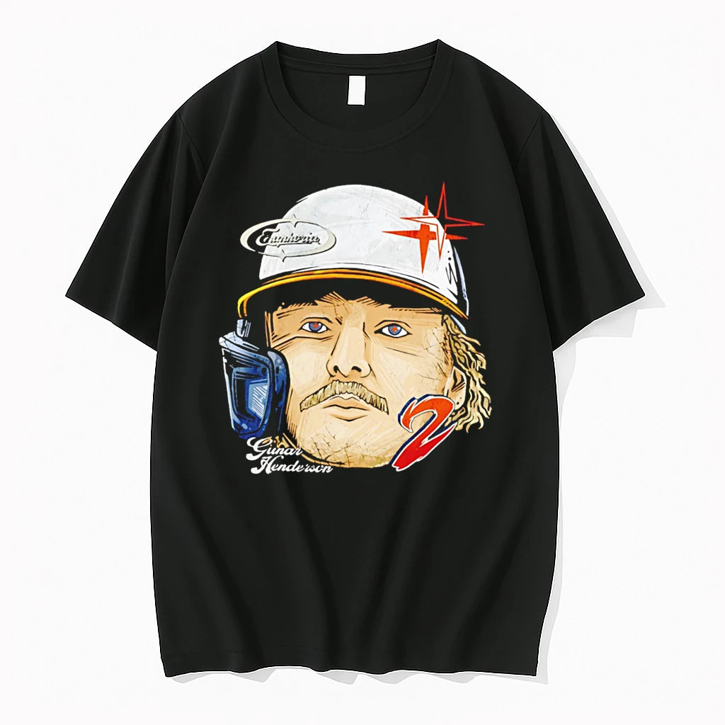 Officials Baltimore Orioles Gunner Henderson Fat Head Hand Drawn Artwork Tee T Shirt Sweater