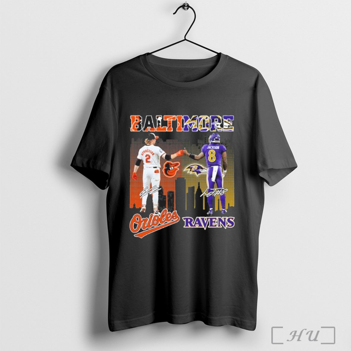 Officials Baltimore Player Orioles And Ravens Signature T Shirt