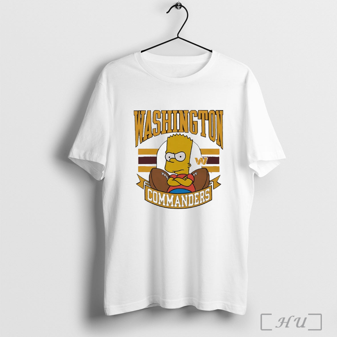 Officials Bart The Simpsons X Washington Commanders T Shirt