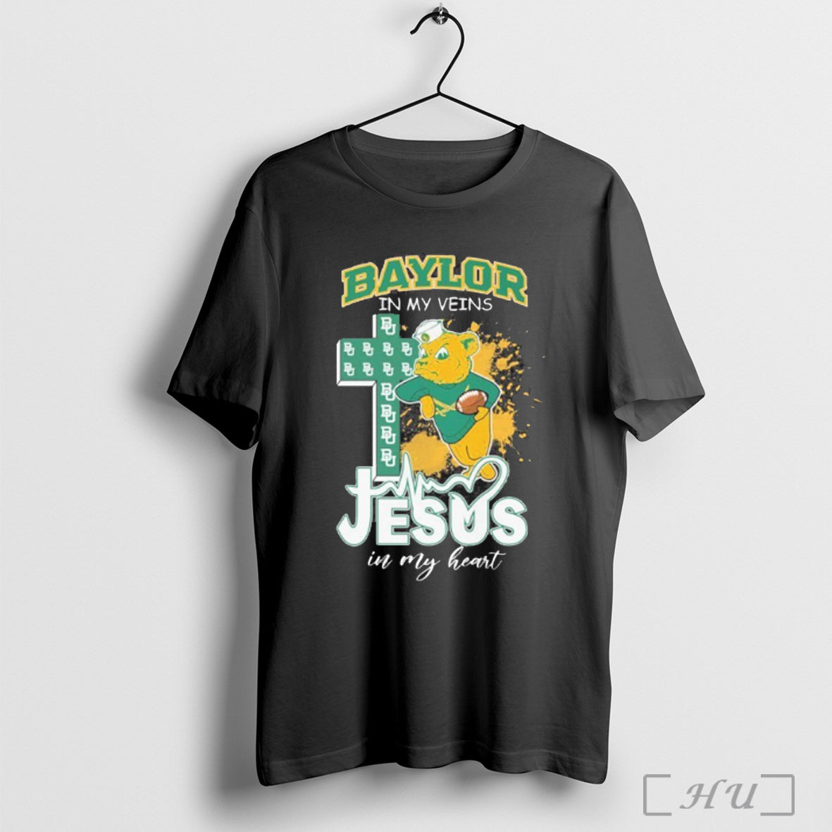 Officials Baylor Bears Mascot In My Veins Jesus In My Hear T Shirt