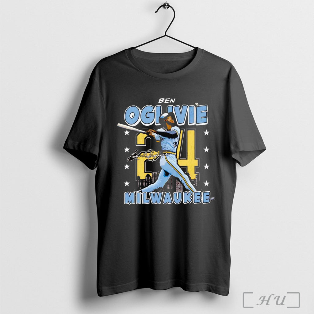 Officials Ben Oglivie Milwaukee Skyline Swing T Shirt