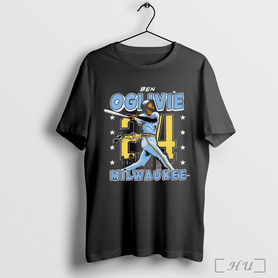 Officials Ben Oglivie Milwaukee Skyline Swing T Shirt