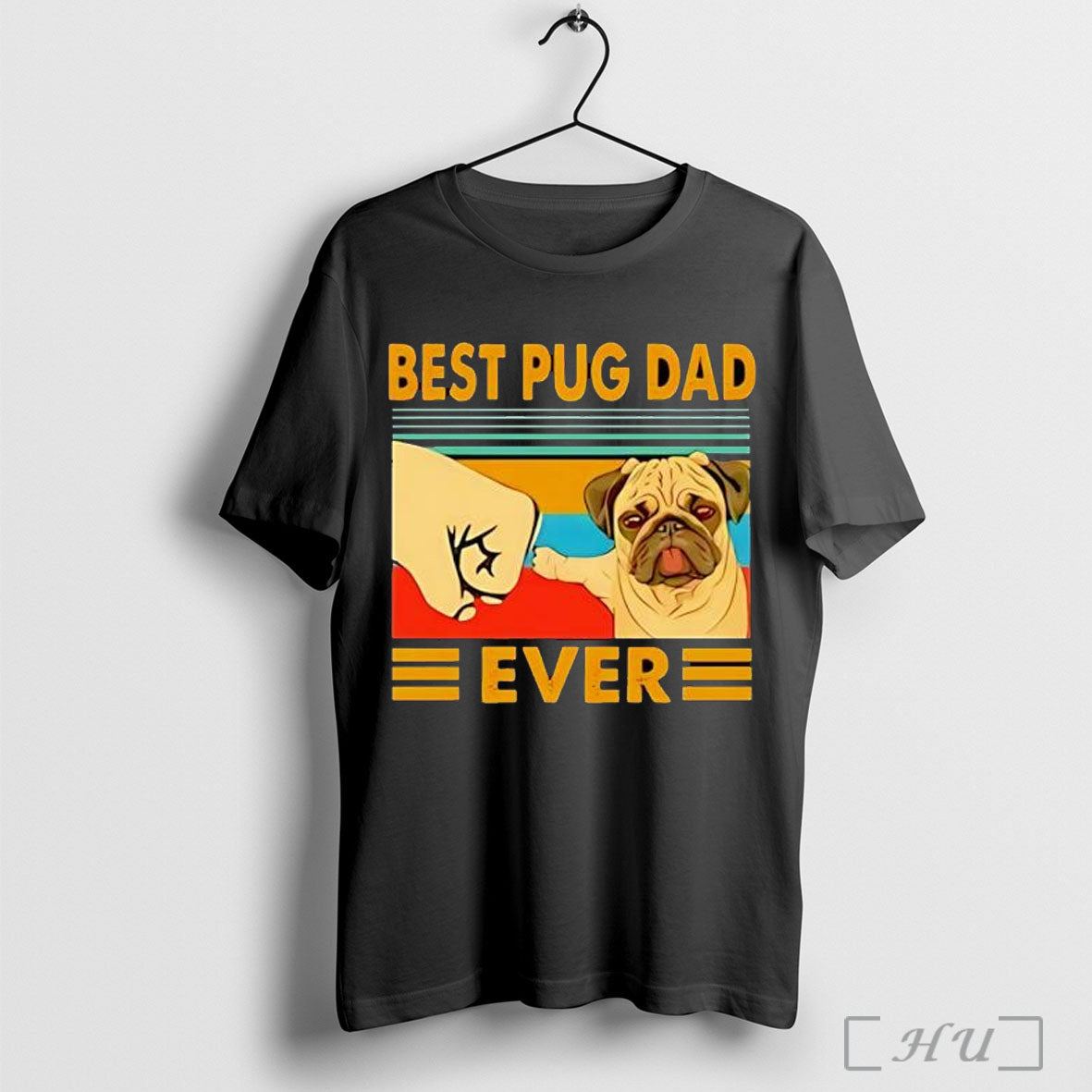 Officials Best Pug Dad Ever Vintage T Shirt