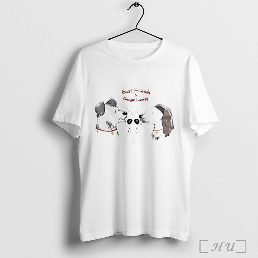 Officials Best Friends And Orange Cassidy Dogs And Cat Comic T Shirt
