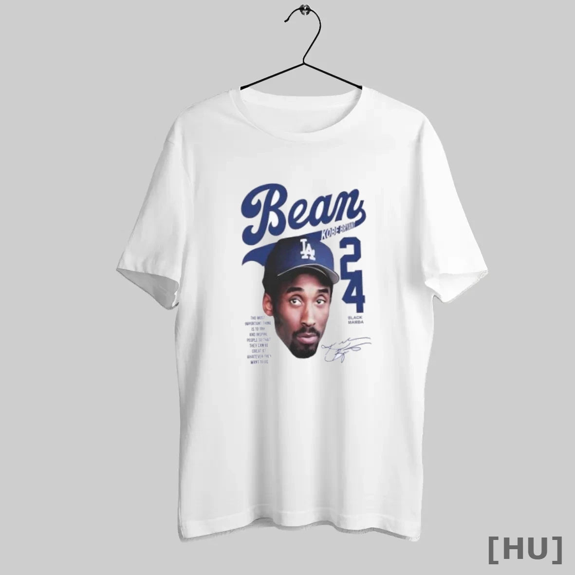 Officials Big Face Kobe Bean Bryant Los Angeles Dodgers 24 Signature T Shirt
