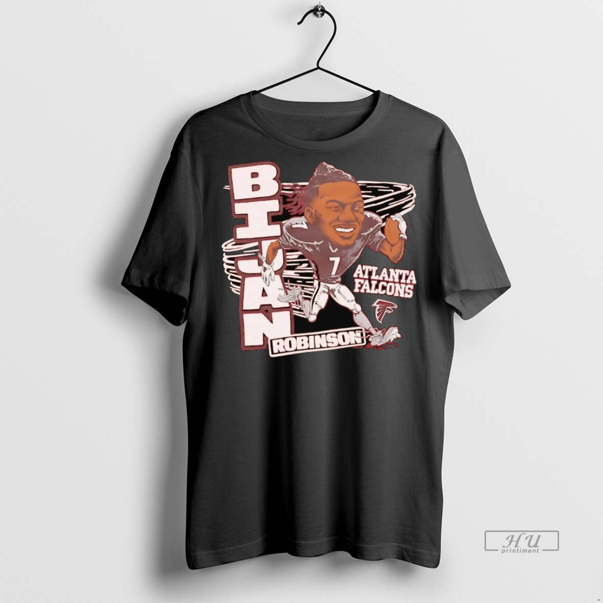 Officials Bijan Robinson Superstar Running Caricature Falcons Tee Shirt Sweater