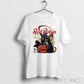 Officials Black Cat Red Robin Halloween T Shirt