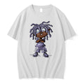 Officials Black Toddler Purple Dreadlocks Glasses Camo Shorts Cartoon Caricature White Womens T Shirt Sweater