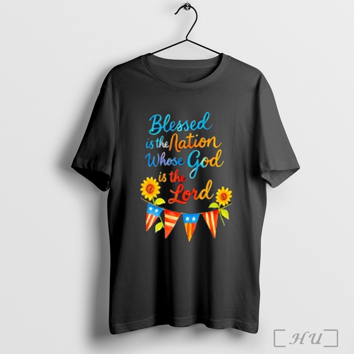 Officials Blessed Is The Nation Whose God Is The Lord Flower T Shirt