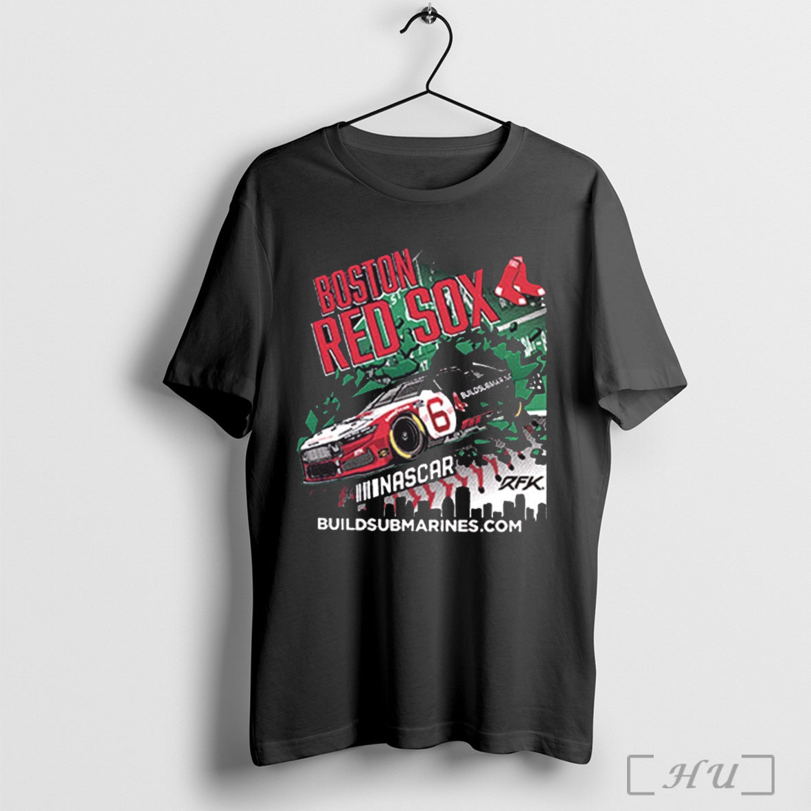 Officials Boston Red Sox Mlb 2025 Nascar Rfk Racing Buildsubmarines T Shirt