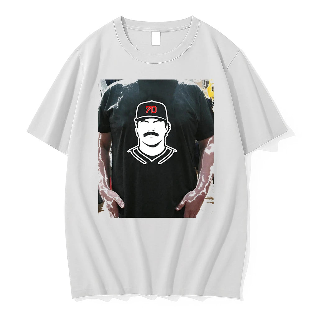 Officials Boston Red Sox Stache Number 70 Player Baseball Premium T Shirt
