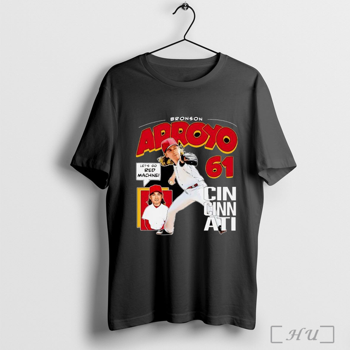 Officials Bronson Arroyo Cincinnati Comic 61 T Shirt