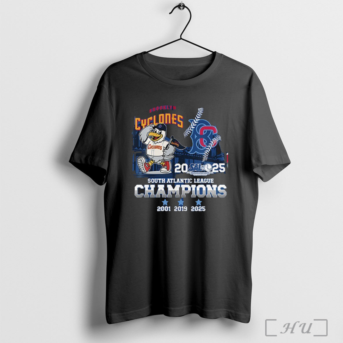Officials Brooklyn Cyclones 2025 South Atlantic League Champions 3x T Shirt