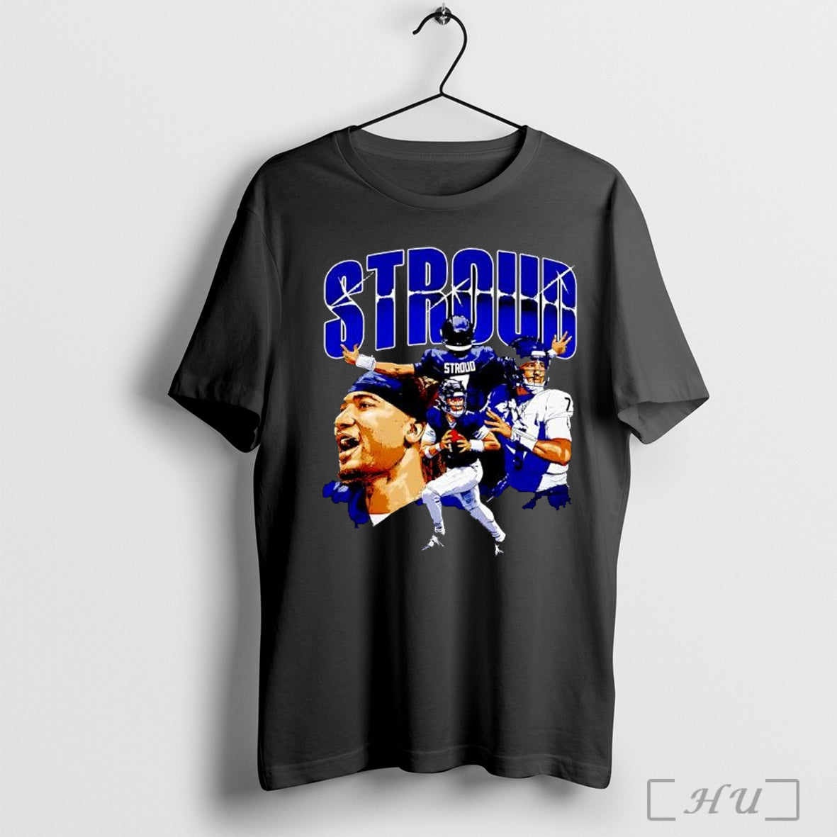 Officials C J Stroud Houston Collage Graphic Retro T Shirt