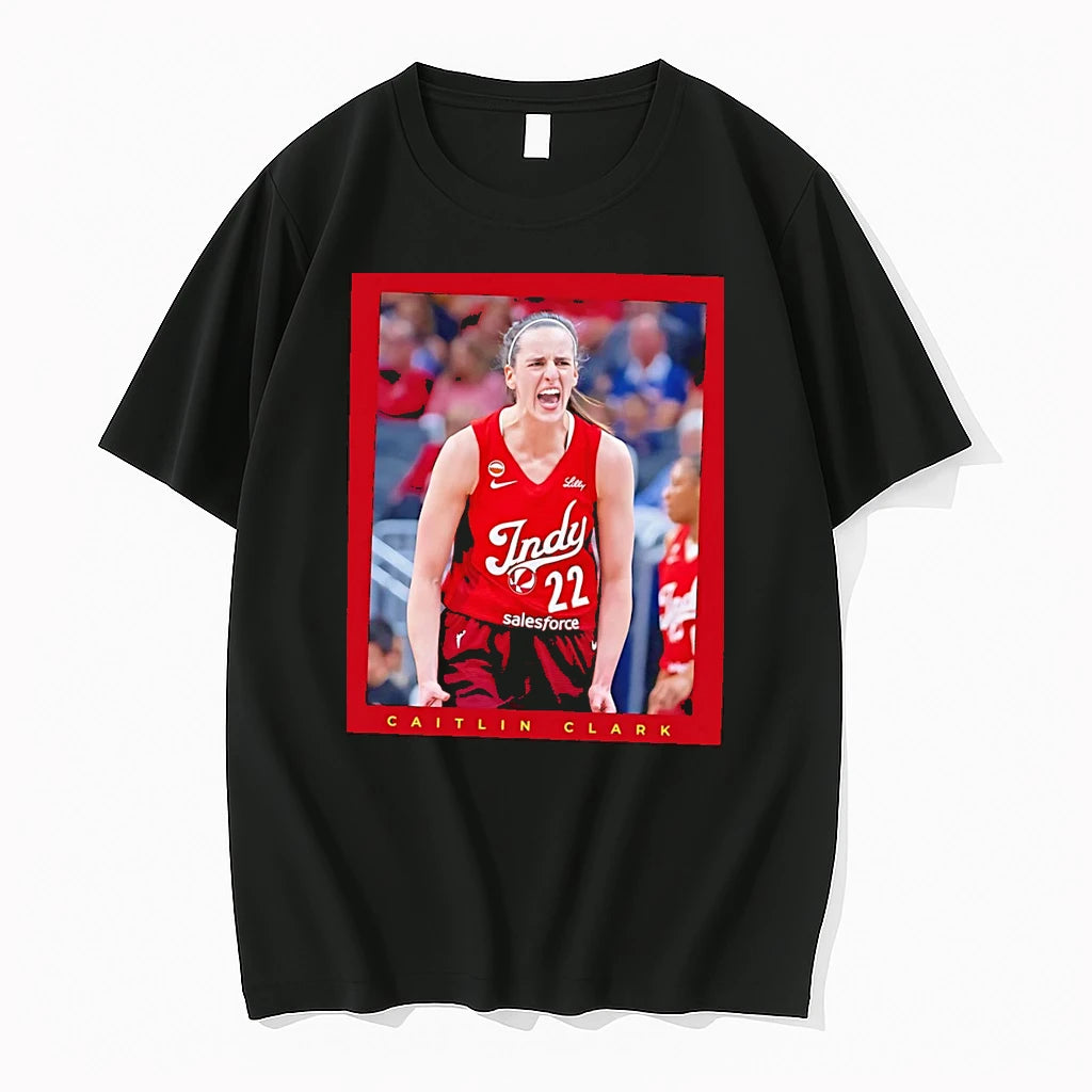 Officials Caitlin Clark Shouting Indy 22 Lilly Salesforce Indiana Fever Black Premium T Shirt