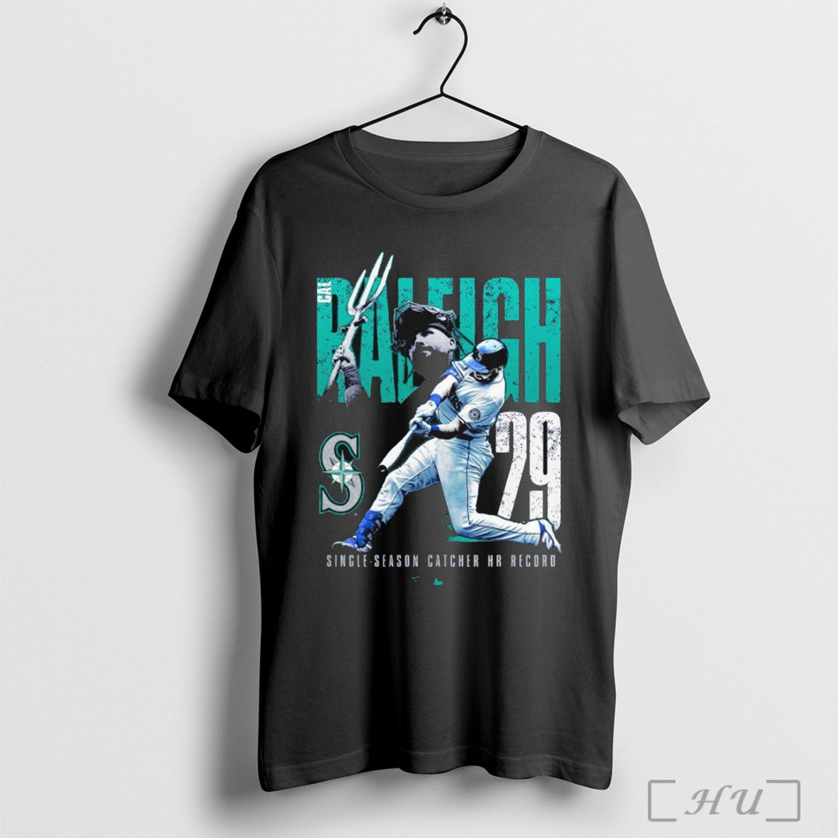 Officials Cal Raleigh Seattle Mariners Single Season Catcher Home Run Record T Shirt