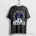 Officials Cal Raleigh Seattle Skyline Swing Signature T Shirt