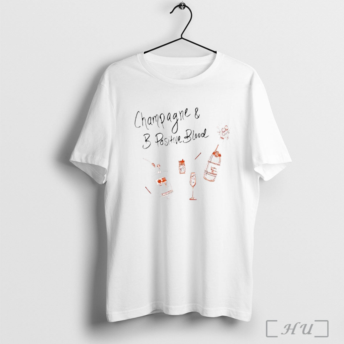 Officials Candice King Champagne And B Positive Blood T Shirt