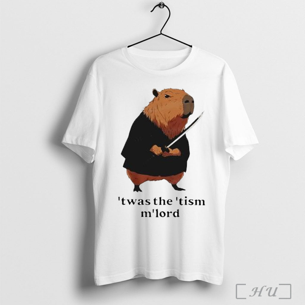 Officials Capybara Twas The Tism Mlord T Shirt