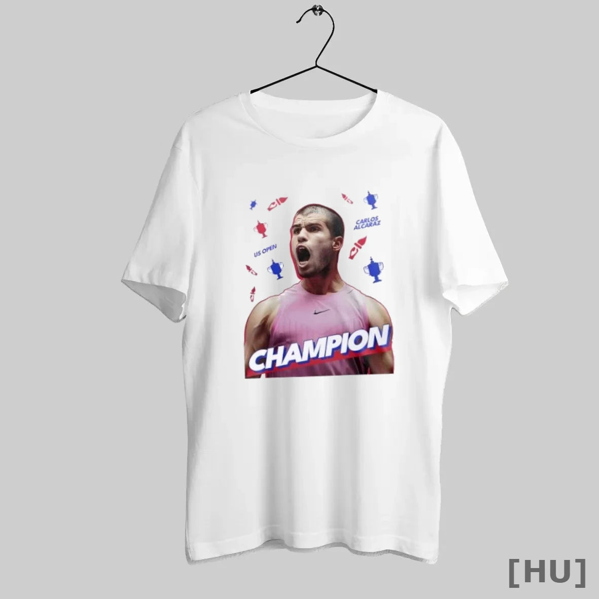Officials Carlos Alcaraz Champion Champion Us Open Cup All Trophies 2 Sided T Shirt