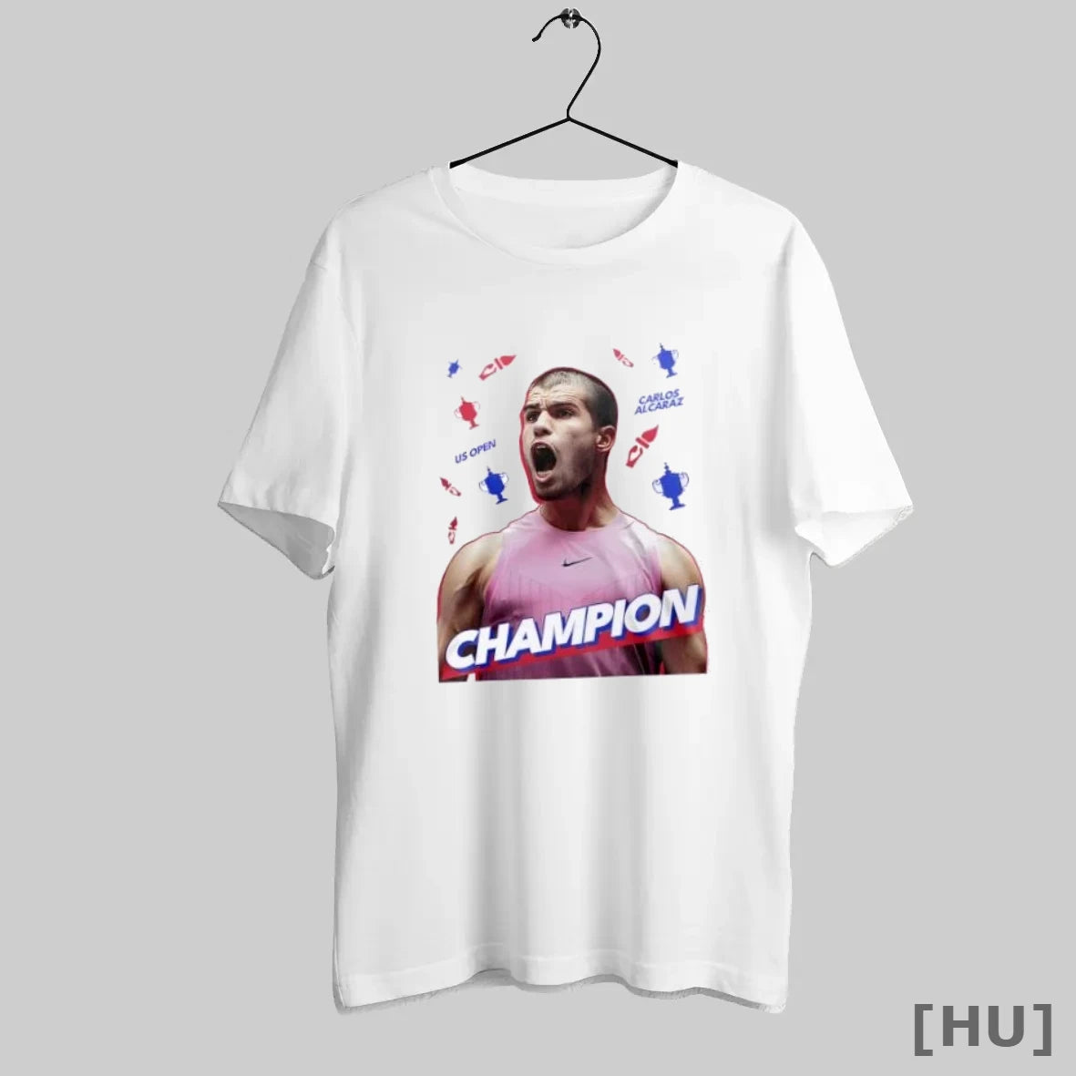 Officials Carlos Alcaraz Champion Us Open Cup 2 Sided T Shirt