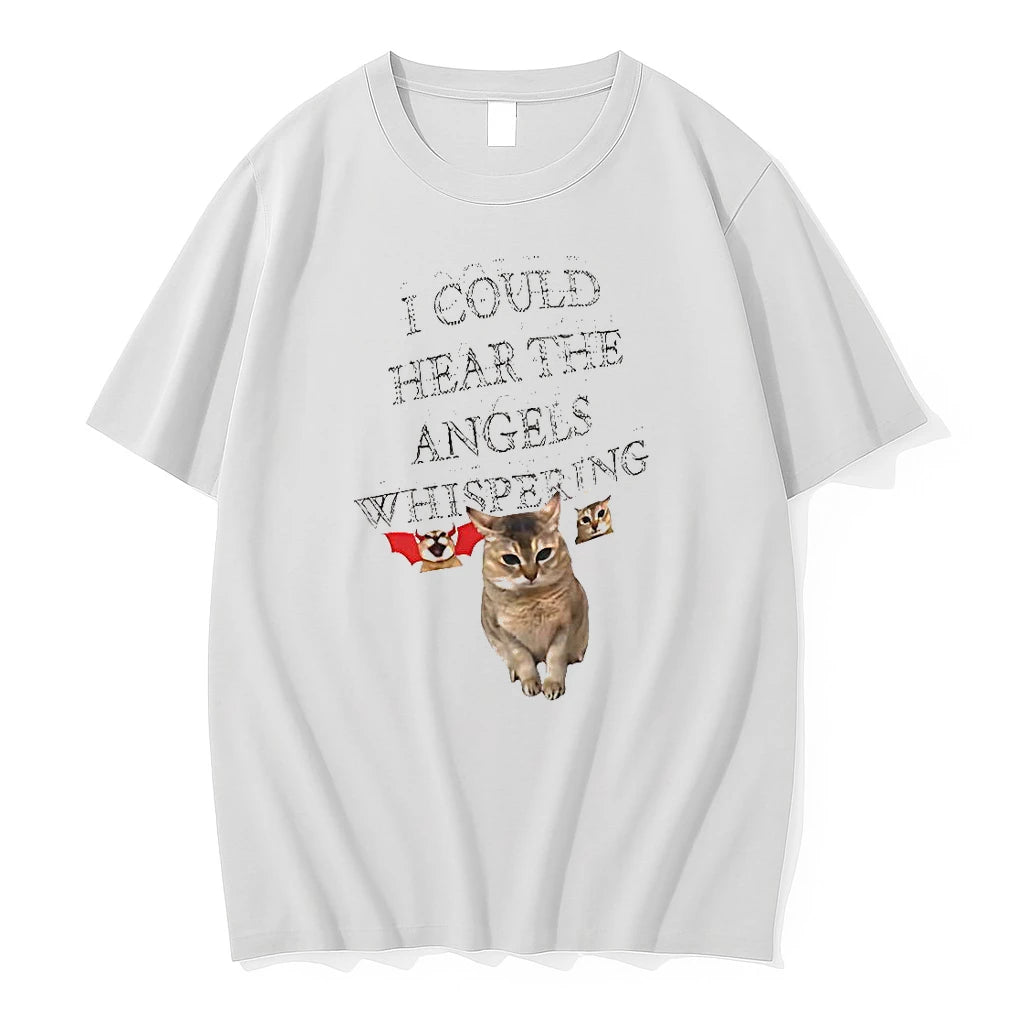 Officials Cat I Could Hear The Angels Whispering Premium T Shirt