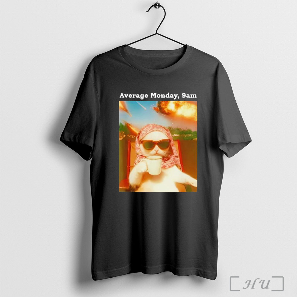 Officials Cat Meme Average Monday 9am Funny Sarcastic Back To Work T Shirt