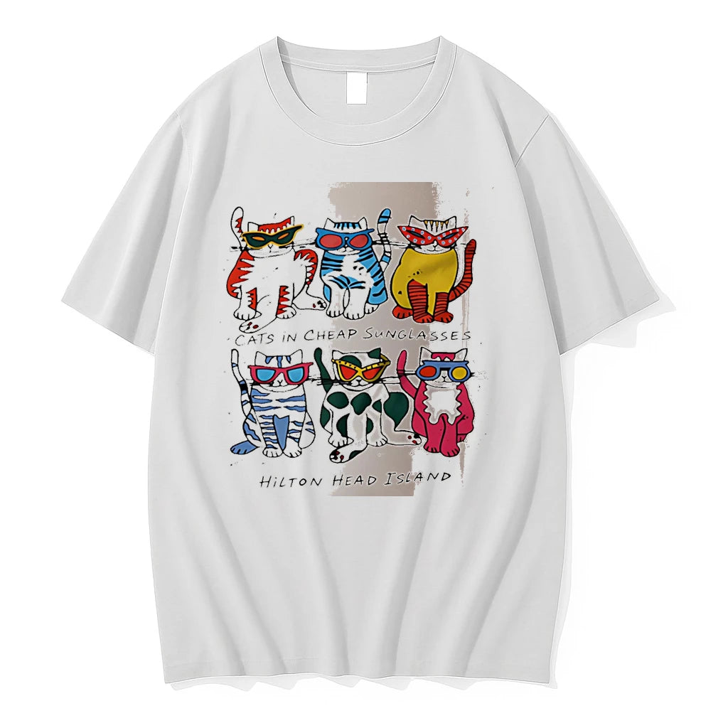 Officials Cats In Cheap Sunglasses White Premium T Shirt