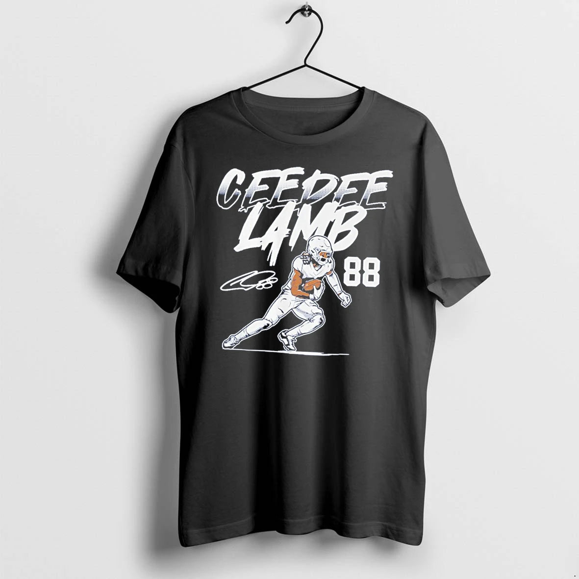 Officials Cee Dee Lamb Dallas Cowboys Name Number Pose Signature Tee Premium T Shirt